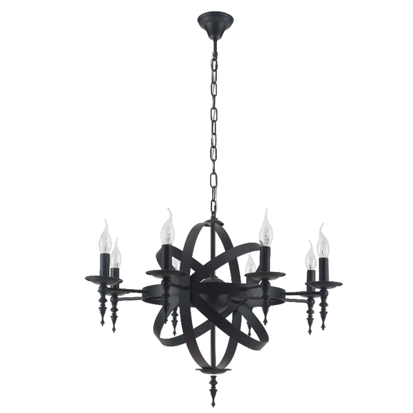 CAGE chandelier pendant lamp black 55cm 9500804