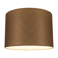 Lampshade Cylinder E27 H35 Gold Synthetic Fabric A0951
