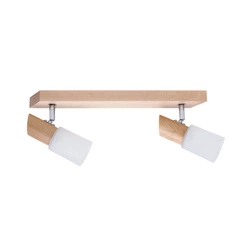 Birgit Ceiling Lamp 2xE14 Max.40W Birch Wood/Alabaster Glass 2222260