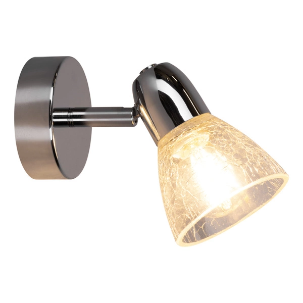 Alga Wall Lamp 1xE14 Max.40W Chrome Metal/Transparent Glass 3870128