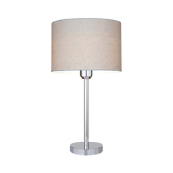 Leila Table Lamp 1xE27 Max.60W Chrome Metal/Transparent PVC Cable/Multicolor Paper+PCV Shade with Paisley pattern