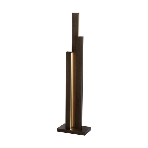 Manhattan Floor Lamp 3xLED 24V Integrated 5600lm 3000K 60W Walnut Beech Wood/Black Fabric Cable with Touch Dimmer 6481976