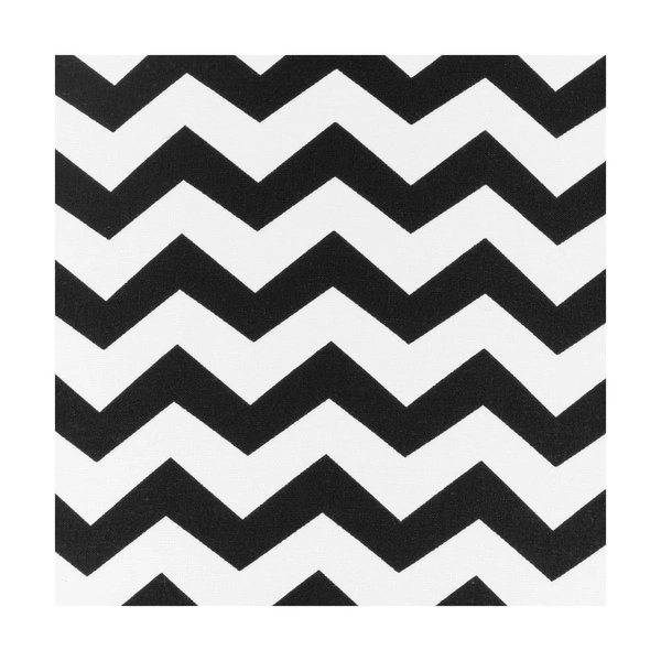 Lampshade Cylinder E27 H40 White-Black Cotton with zigzag pattern A0251