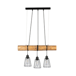 Trabo Short Pendant Lamp 3xE27 Max.60W Stained Pine/Black