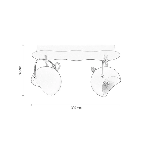 Kana Ceiling Lamp 2xG9 Max.28W Black Metal/Gold Metal 2722204