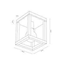 Kago Ceiling Lamp 1xE27 Max.60W Oiled Oak/Chrome 9158174