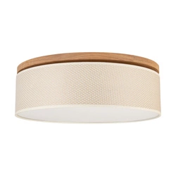 Benita Ceiling Lamp 3xE27 Max. 25W Oiled Oak/Cream-Silver 4037400211530