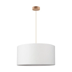 Asseto Pendant Lamp 1xE27 Max.60W Oiled Oak/Cream Fabric Cable/Beige Fabric Shade 3571774