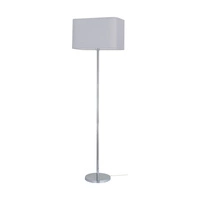 Cadre Floor Lamp 1xE27 Max.40W Chrome Metal/Transparent PVC Cable/Gray Fabric Shade 13910128