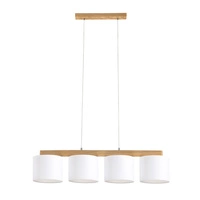 Aprillia Pendant Lamp 4xE27 Max.25W Oiled Oak/Transparent PVC/White 524410404