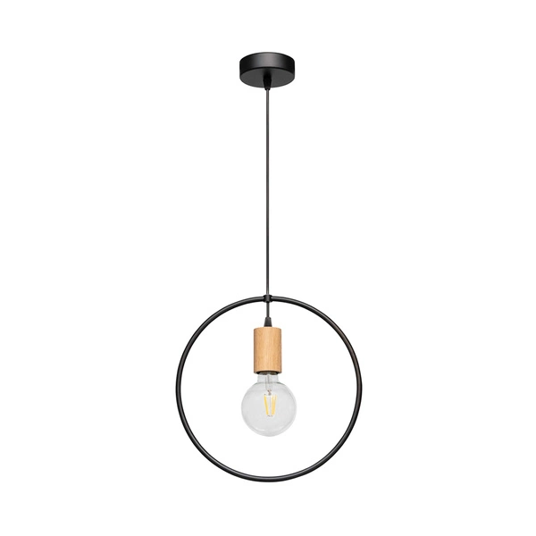 Carsten Wood Pendant Lamp 1xE27 Max.60 W Oiled Oak/Black 1650174