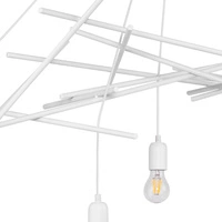 Glenn Pendant Lamp 5xE27 Max.60W White Metal/White PVC Cable 9222502