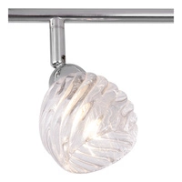 Wave Ceiling Lamp Incl. 4xG9 Max.28W Chrome Metal/Transparent Glass 2102428