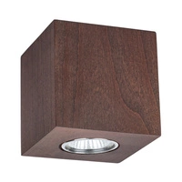 Wooddream Square Ceiling Lamp Incl.1xLED GU10 5W Walnut 2576176