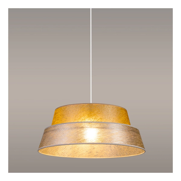 Nevoa Lampa Wisząca 1xE27 Max.60W Czarny/Transparentny PVC/Złoty-Srebrny 150040104