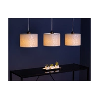 Mateo Pendant Lamp 3xE27 Max.25W Black Metal/Transparent PVC Cable/Beige Wallpaper 87811304