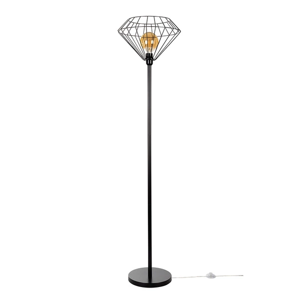 Raquelle Floor Lamp 1xE27 Max.60W Black/Black PVC 12470104