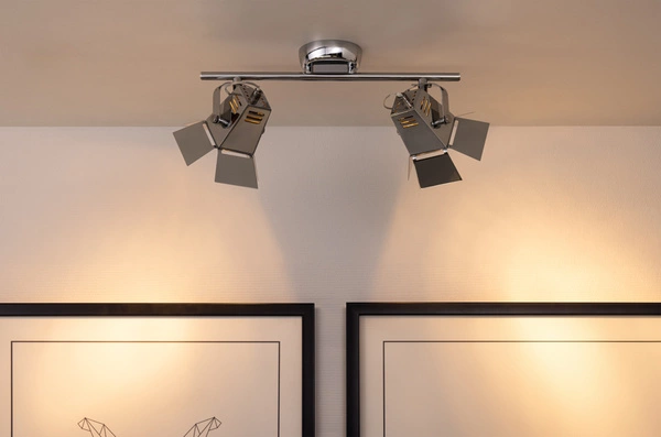 Photo Ceiling Lamp Incl. 2xGU10 LED 5W Chrome Metal 2584228