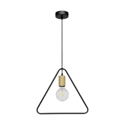 Carsten Wood Pendant Lamp 1xE27 Max.60W Oiled Oak/Black Metal/Black Fabric Cable 1652174