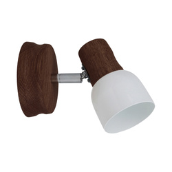 Svantje Wall Lamp 1xE14 Max.40W Walnut Beech Wood/White Metal