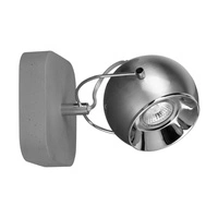 Ball Concrete Wall Lamp Incl. 1xLED GU10 5W Gray Concrete/Satin Metal 5131136