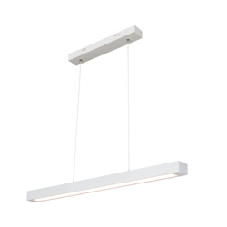 Smal Pendant Lamp 2xLED 24V Integrated 2260lm 3000K 22,5W White Beech Wood/Transparent PVC Cable with Touch Dimmer