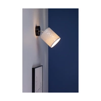 Mateo Wall Lamp 1xE27 Max.25W Black Metal/Beige Wallpaper 87800104