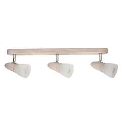 Julietta Ceiling Lamp 3xE14 Max.40W Bleached Oak/White Glass