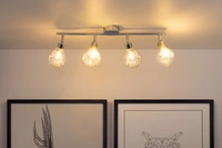 Bulbs Ceiling Lamp Incl. 4xG9 Max.28W Chrome Metal/Transparent Glass 2507428