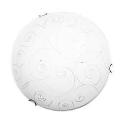 Kansas Ceiling Lamp Incl. 1xLED 2600lm 2700K 30W Chrome Metal/White-Transparent Glass 4385112