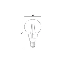 Żarówka ozdobna FILAMENT LED E14 4W ciepła 3000K kulka G45