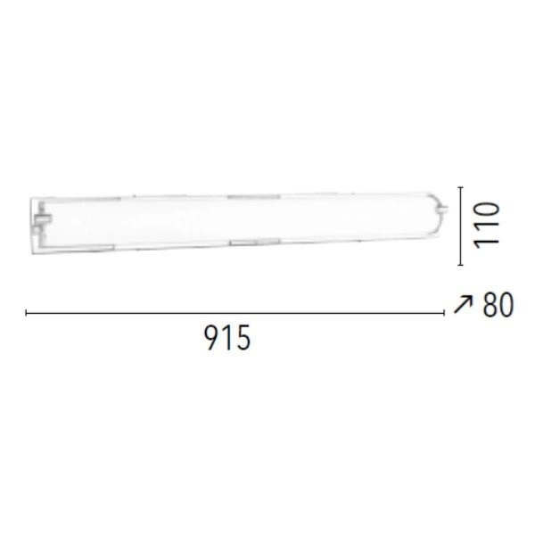 Romy Wall Lamp Incl. LED Integrated 3200lm 3000K 40W Chrome Metal/White Glass 3481128