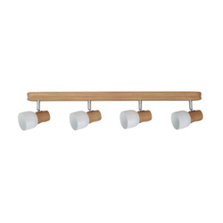 Svantje Ceiling Lamp 4xE14 Max.40W Oiled Oak/Chrome/White