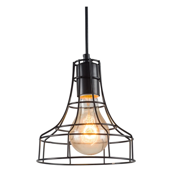 Outline Pendant Lamp 1xE27 Max.60W Black Metal/Black PVC Cable 1330104