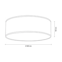 Lampa sufitowa Prata 3xE27 maks. 25W biały metal/srebrny klosz z tkaniny 95728270