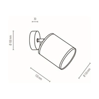 Jute Wall lamp 1xE27 Max.25W Black/Beige 56792104