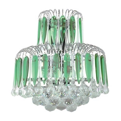 Grenada Wall Lamp 2xE14 Max.40W Chrome Metal/Transparent Glass/Green Glass 5100209