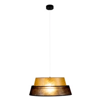 Nevoa Lampa Wisząca 1xE27 Max.60W Czarny/Transparentny PVC/Złoty-Czarny 150050104