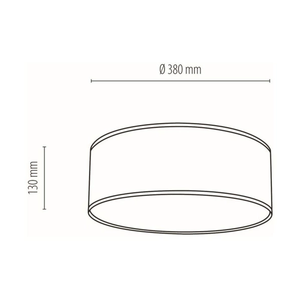 Nevoa Ceiling Lamp 3xE27 Max.25W White Metal/Silver Fabric Shade 47933802