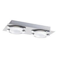 Primo Ceiling Lamp Incl. 2xLED Integrated 900lm 3000K 5W Chrome Metal/Transparent Glass 9029228