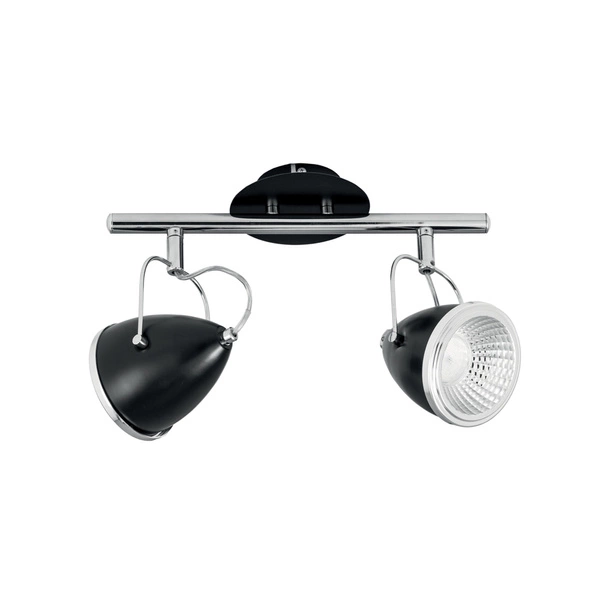 Oliver Ceiling Lamp Incl. 2xGU10 LED 5,5W Chrome Metal/Black Metal 5109204