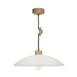 Jona Pendant Lamp 1xE27 Max.60W Oiled Oak/Anthracite/Braided/White 1408174