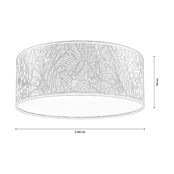 Mateo Ceiling Lamp 3xE27 Max.25W White Metal/Beige Wallpaper 87801802
