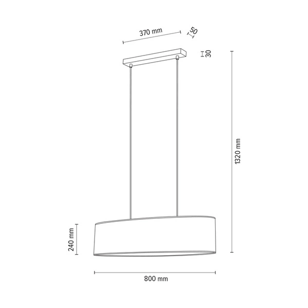 Mateo Pendant Lamp 2xE27 Max.40W Black Metal/Transparent PVC Cable/Beige Wallpaper 87811204