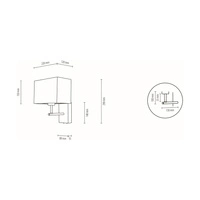 Sonar Wall lamp 1xE27 Max.25W Oiled Oak/Black/Grey 5723974