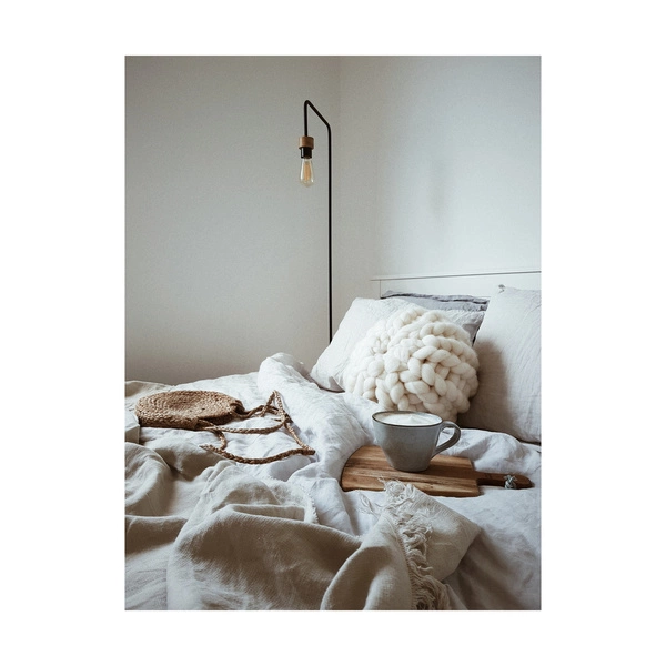 Muriel Floor Lamp 1xE27 Max.60W Oiled Oak/Black Metal/Black Fabric Cable 7274974