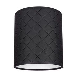 Abażur Cylinder E27 H20 Czarny Tkanina A0983