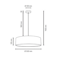 Josefina Pendant Lamp 3xE27 Max.25W Satin/Transparent/Brown 57950127