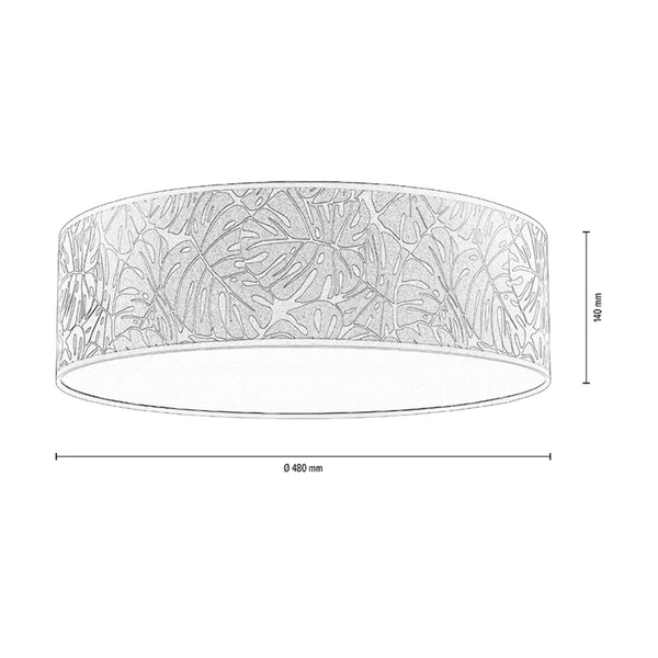 Mateo Ceiling Lamp 4xE27 Max.25W White Metal/Beige Wallpaper 87802802