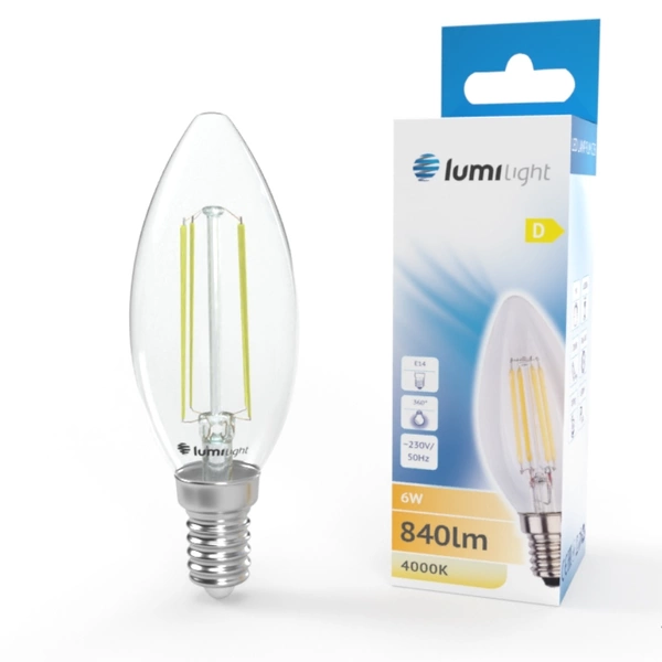 Żarówka LED E27 ST64 7W filament 4000K | barwa neutralna